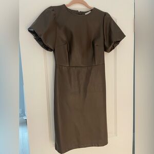 Brown Leather Dress